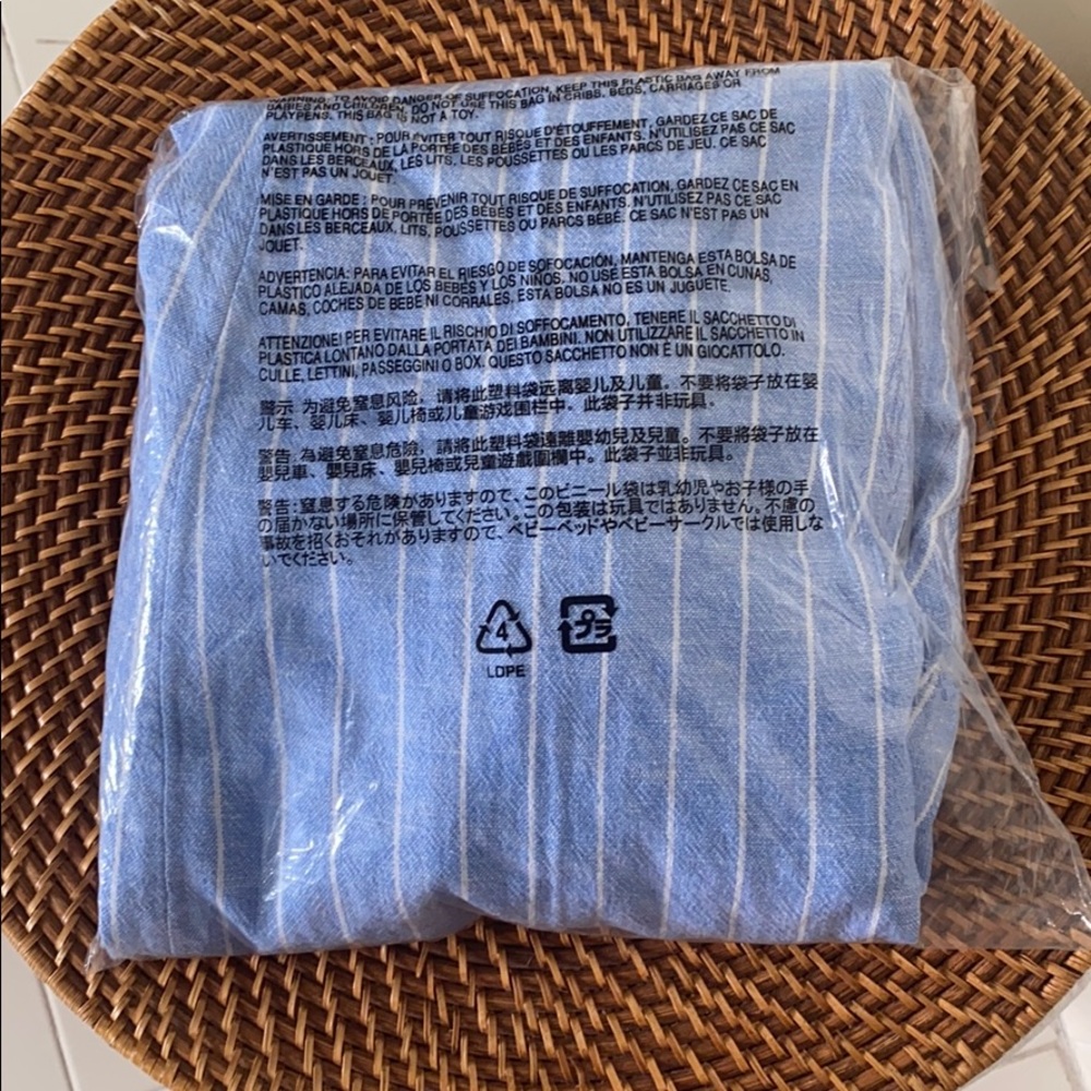 NWT! Blue w/ White stripe jumpsuit. - Picture 4 of 4